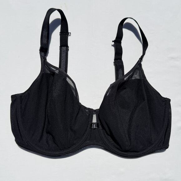 Chantelle Other - Chantelle Aeria Spacer Bra 36DDD Black Mesh Overlay Underwire